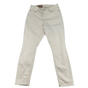 L.L.Bean BeanFlex Slim Leg Classic Fit Women Jeans 10 30x28 Reg Natural Beige